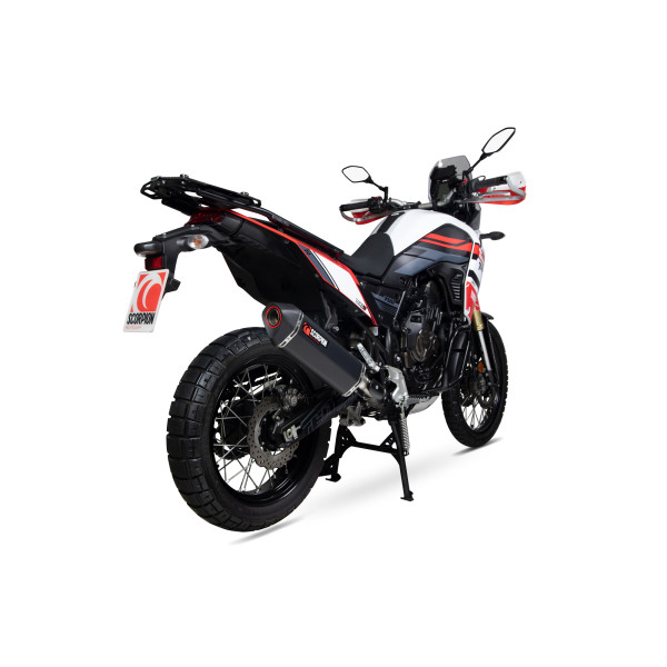 Scorpion Exhaust Yamaha Tenere 700 2019 - 2020 Serket Parallel Slip-on Black Ceramic Coated Sleeve